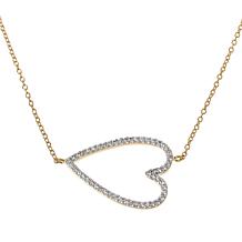 Colleen Lopez Sterling Silver Sapphire Open Heart Necklace