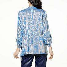 Colleen Lopez Woven Cascade Front Jacket
