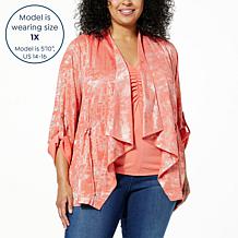 Colleen Lopez Woven Cascade Front Jacket