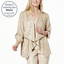Colleen Lopez Woven Cascade Front Jacket