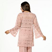 Colleen Lopez Woven Lace V-Neck Tunic