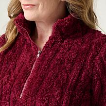 Comfort Code Sculpted Plush Half Zip Mock Neck Pullover