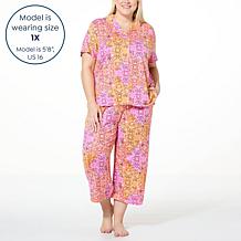 Comfort Code Soft & Light Notched Collar 2-piece PJ Set - Average
