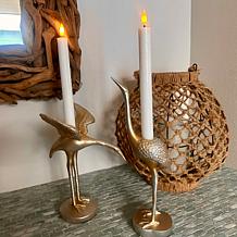 Concierge Collection Crane Flameless Candles - Set of 2