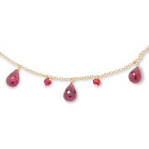 Connie Craig Carroll Jewelry Abigail Red Corundum Charm Necklace