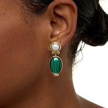 Connie Craig Carroll Jewelry Beth Cultured Pearl and Gemstone Earrings