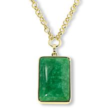 Connie Craig Carroll Jewelry Bobbi Ray 20" Jade Pendant Necklace