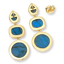 Connie Craig Carroll Jewelry Doublet Gemstone Drop Earrings