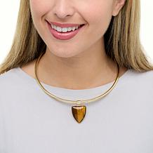 Connie Craig Carroll Jewelry Eva 17" Gemstone Pendant Collar Necklace