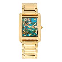 Connie Craig Carroll Jewelry Gemstone Dial Tank Bracelet Watch