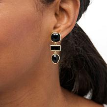 Connie Craig Carroll Jewelry Harpeth Black Agate Multishaped Earrings