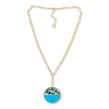 Connie Craig Carroll Jewelry Jules Double-Gem Circle Pendant Necklace
