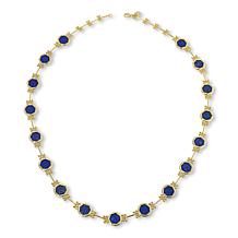 Connie Craig Carroll Jewelry Lisette 36" Lapis Station Necklace