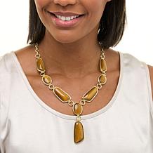 Connie Craig Carroll Jewelry Reya 19" Geometric Gem Station Necklace