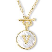 Connie Craig Carroll Jewelry Trina Round Initial Pendant with Necklace