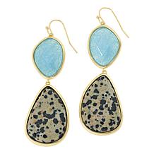 10K Yellow Gold Gem and Created White Sapphire 5mm Stud Earrings - 20019068 | HSN