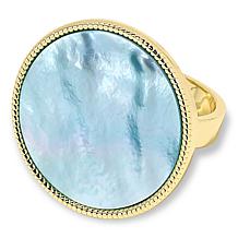 Connie Craig Carroll Jewelry Wren Mother-of-Pearl Doublet Circle Ring