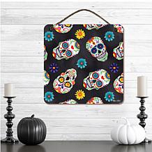 Courtside Market 12" x 12" Sugar Skull Pattern Hanging Sign