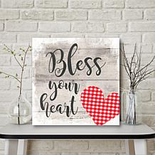 Courtside Market Bless Your Heart 16x16 Canvas Wall Art