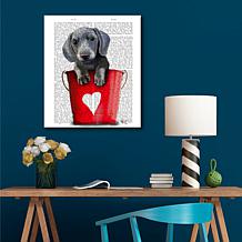 Courtside Market Buckets of Love Dachshund 16x20 Canvas Wall Art
