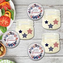 Courtside Market Celebrate 250 God Bless 4 oz Citronella Candle Set