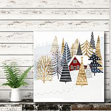 Courtside Market Christmas Chalet I 30x30 Canvas Wall Art