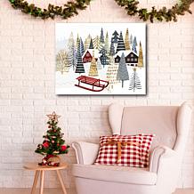 Courtside Market Christmas Woodland IV 16x20 Canvas Wall Art