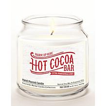 Courtside Market Hot Cocoa Bar Wax Candle in Glass Jar with Silver Lid