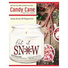 Courtside Market Let it Snow Candle Glass Jar with Brushed Silver Lid