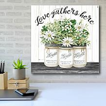 Courtside Market Love Gathers Here 16 x 16 Canvas Wall Art