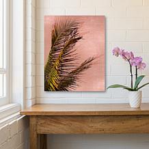 Courtside Market Pink Sky Palm Canvas Wall Art - 16" x 20"