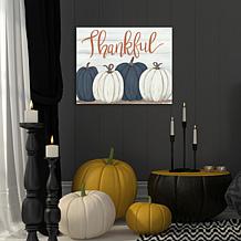 Courtside Market Pumpkin Thankful 16"x20" Canvas Wall Art