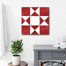 Courtside Market Quilt Square True Red 5 Canvas Wall Art -  30" x 30" 