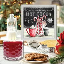 Courtside Market Season's Greetings Artboard & 13.5 oz. 3-Wick Candle