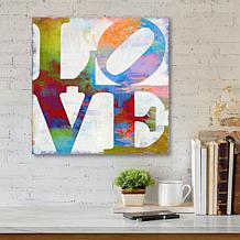 Courtside Market Staked love 30x30 Canvas Wall Art