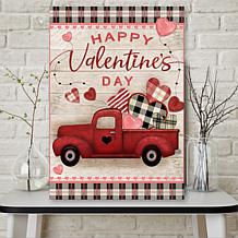 Courtside Market Truck Happy Valentines Day 18x26 Canvas Wall Art