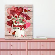 Courtside Market Valentine Bucket 30x40 Canvas Wall Art