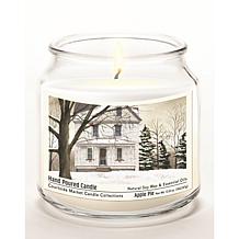 Courtside Market White Christmas  Candle Glass Jar with Silver Lid