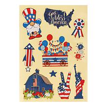 Craft Buddy Celebrate America Crystal Art Stickers - Set of 58