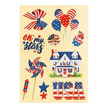 Craft Buddy Celebrate America Crystal Art Stickers - Set of 58