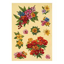Craft Buddy Crystal Art 6-Piece Floral Stickers 