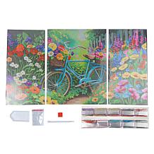 Craft Buddy Crystal Art Bicycle Garden Canvas Triptych