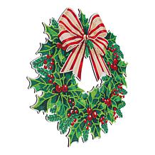 Craft Buddy Crystal Art Candy Cane Bow Wreath Kit