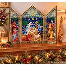 Craft Buddy Crystal Art Hinged Triptych Nativity Scene