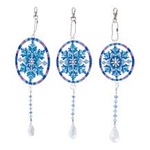 Craft Buddy Crystal Art Snowflake Hanging Pendant 3-pack - Blue/White