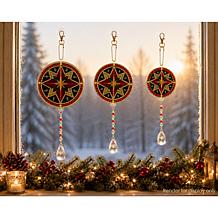 Craft Buddy Crystal Art Snowflake Hanging Pendants - Set of 3