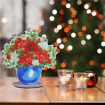 Craft Buddy Crystal Art Wooden Floral Vase Decoration