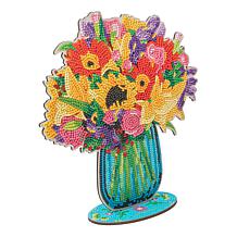 Craft Buddy Crystal Art Wooden Floral Vase Decoration