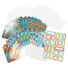 Craft Buddy Festive Stained Glass Card Kit - Set of 30