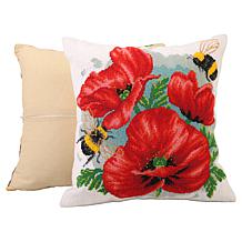 Craft Buddy Poppies Cross-Stitch Cushion Kit